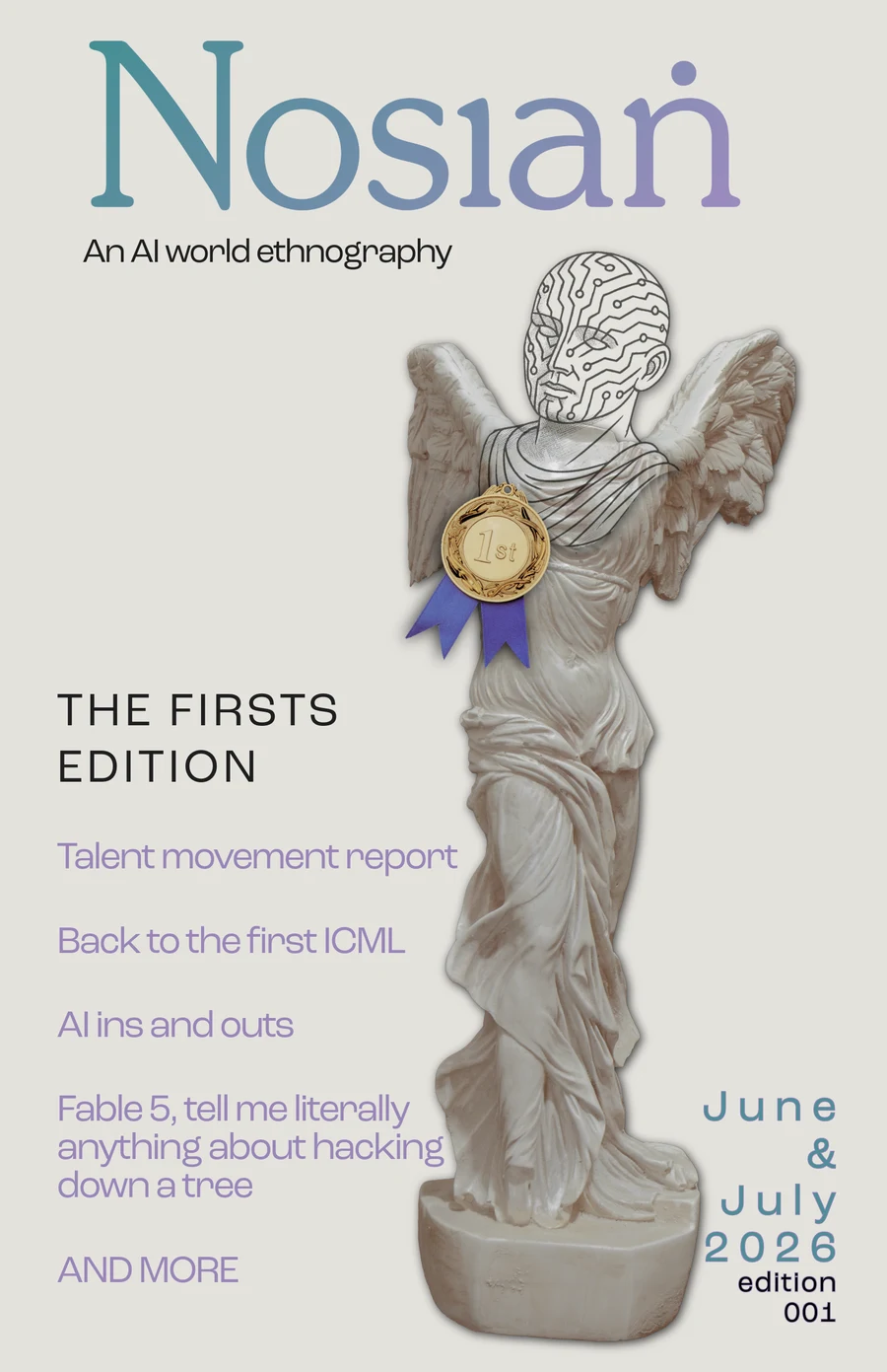 Nosian Magazine — The Firsts Edition, June and July 2026, edition 001